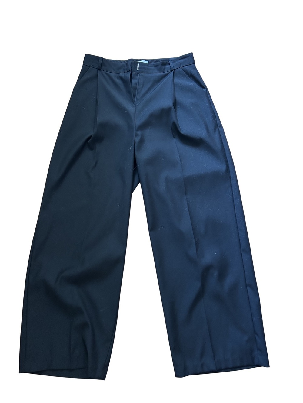 Oak + Fort Wide-Leg Dress Pant in Black